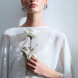 Noor - Asymmetric Chiffon Cape