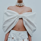 Saint-Ribbon Taffeta Top