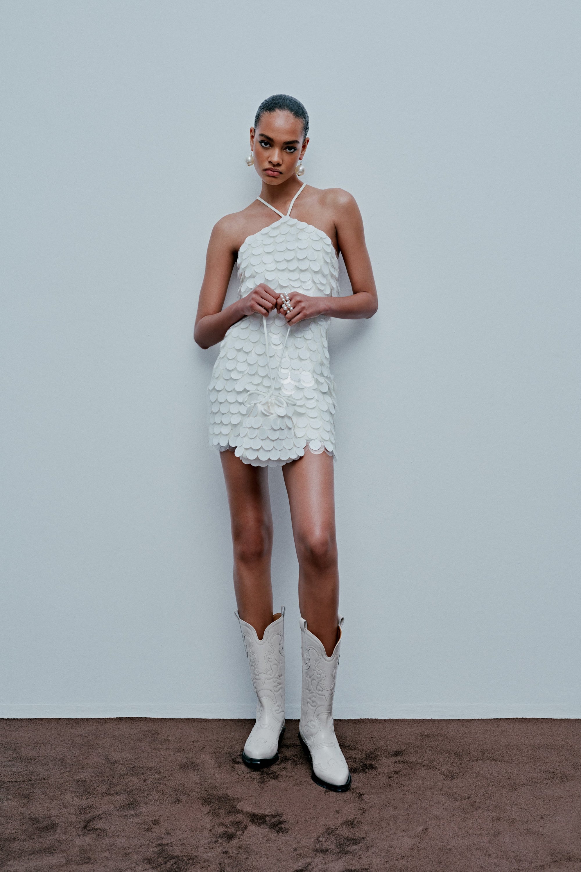 Veronica - Mini Dress With Hand-Stitched Sequin Details