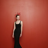 Melina U-Neck Maxi Dress with Back Detail in Black