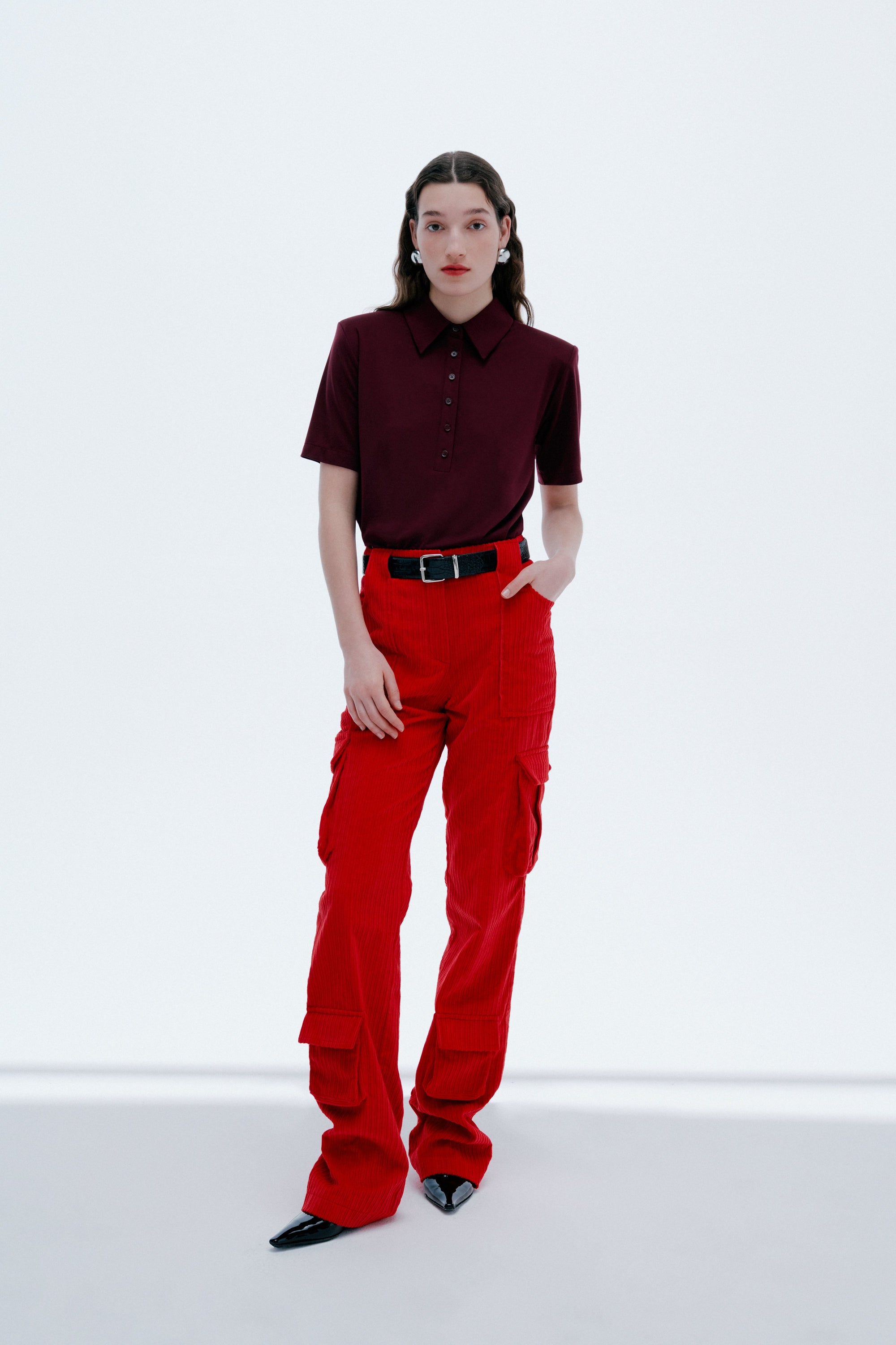 Kim - Velvet Cargo Trousers