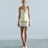 Eva -  Zipper Detailed Corset Top