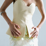 Eva -  Zipper Detailed Corset Top