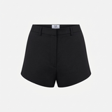 Marta-Wool-Blend High-Cut Shorts in Black