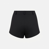 Marta-Wool-Blend High-Cut Shorts in Black