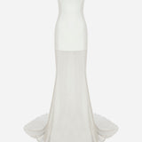 Isabel-Strapless Chiffon Maxi Dress