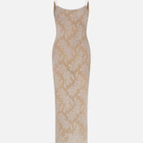 Liora - Spaghetti Strap Lace Midi Dress