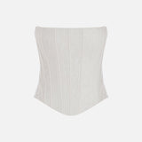 Odea - Strapless Lace Corset With Hand-Beaded Side Embellishments