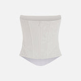 Odea - Strapless Lace Corset With Hand-Beaded Side Embellishments