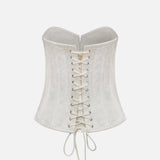 Olin - Hook-And-Eye Corset With Lace-Up Back
