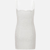 Lola-Lace Spaghetti-Strap Mini Dress With Hand-Beaded Embellishments