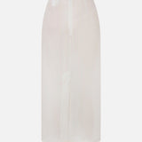 Jemma - Silk Organza Midi Skirt With Leaf Feather Detail