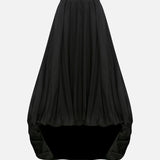 Audra - Silk Taffeta Puff Skirt in Black