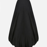Audra - Silk Taffeta Puff Skirt in Black