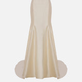 Lotus-Silk Dupion Skirt With Train Detail