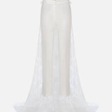 Petal - Lace Trousers With Train Detail