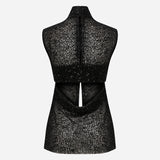 Noelle - Sequin Blouse in Black