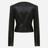 Lara - Zipper Detailed Leather Jacket