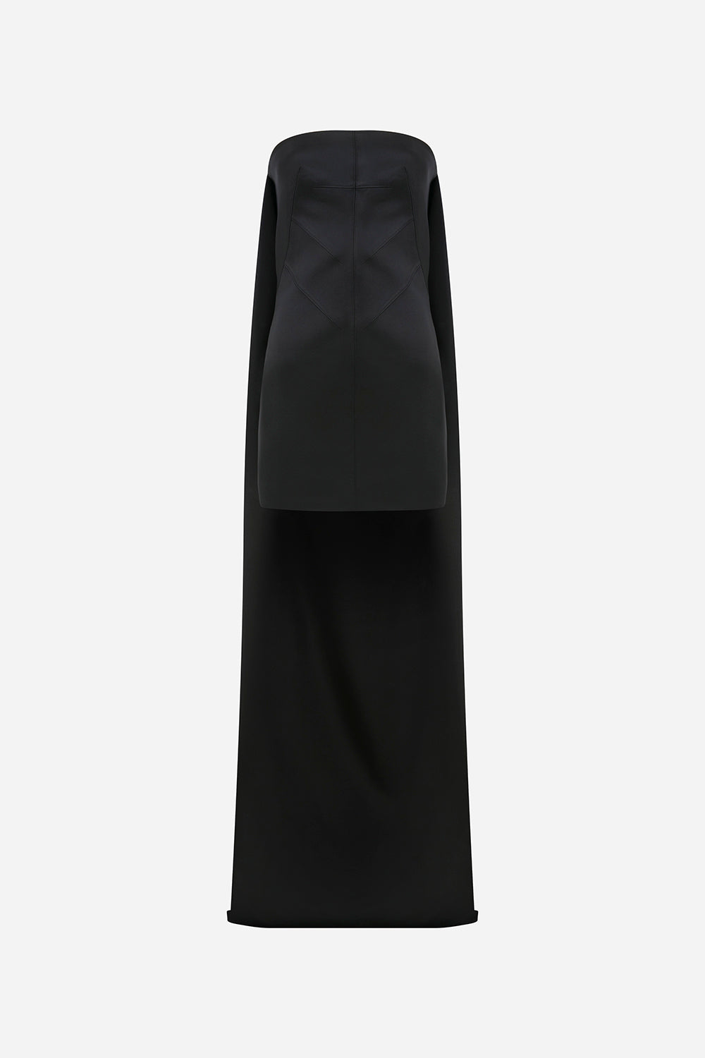 Tessa - Strapless Mini Dress With Long Train