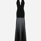 Mel-Corset Detailed Chiffon Dress