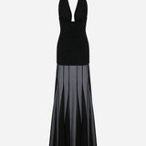 Mel-Corset Detailed Chiffon Dress