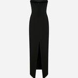 Camille - Strapless Tuxedo Maxi Dress