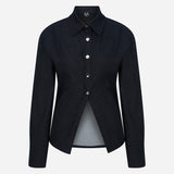 Ivy - Corset Detailed Denim Shirt