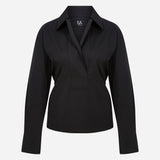 Colette - Cotton Shirt in Black