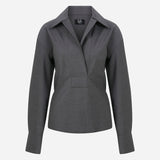 Liane - Wool Shirt in Grey