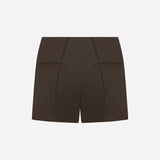 Iris - Mini Wool Shorts in Brown