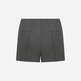 Iris - Mini Wool Shorts in Grey
