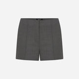 Iris - Mini Wool Shorts in Grey
