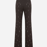 Cora - Embellished Trousers in Brown