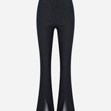 Odine-Denim Trousers With Front Slit