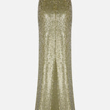 Lina Sequin Maxi Skirt in Green Sequin