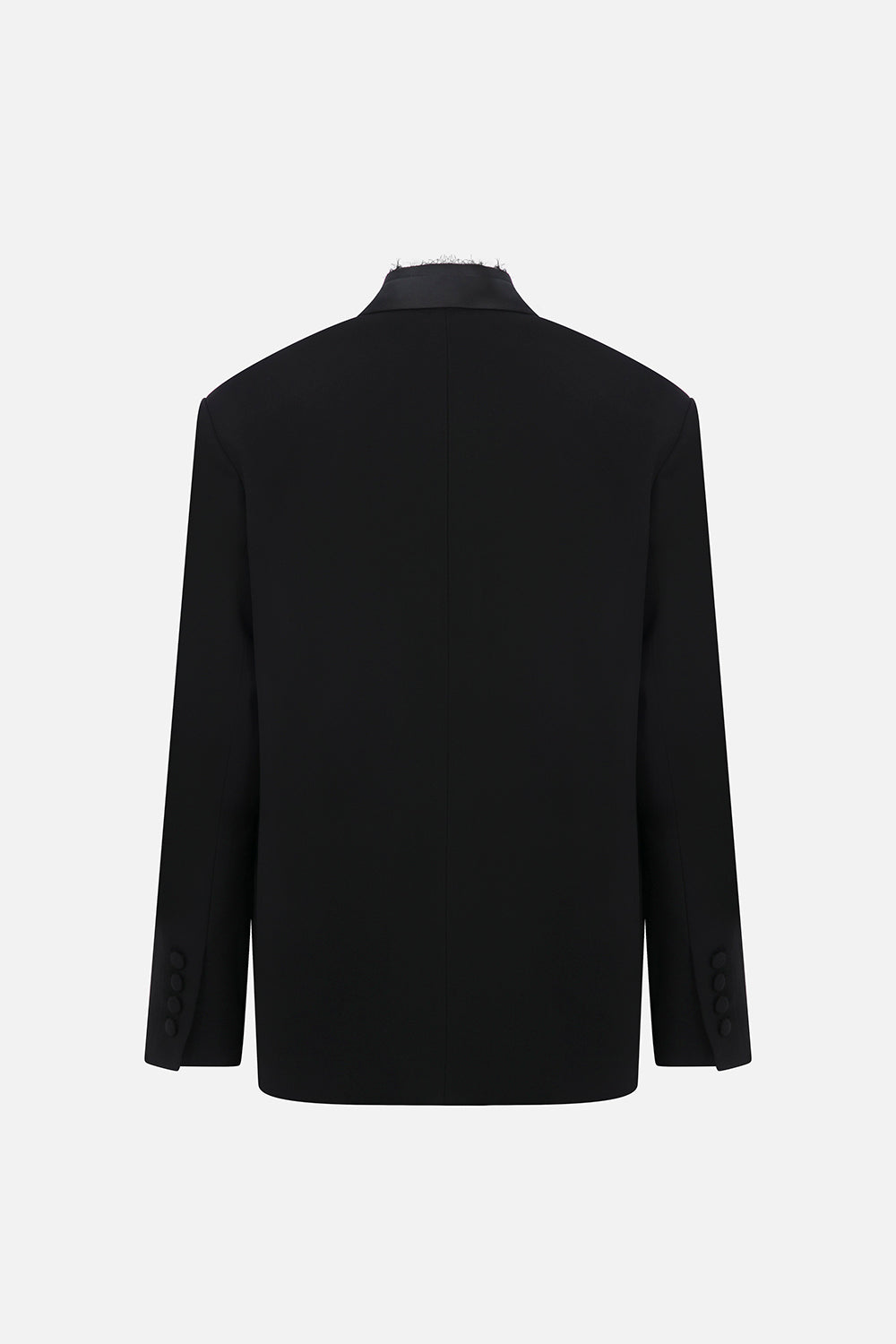 Nara Shawl-Collar Blazer with Trim Detail in Black