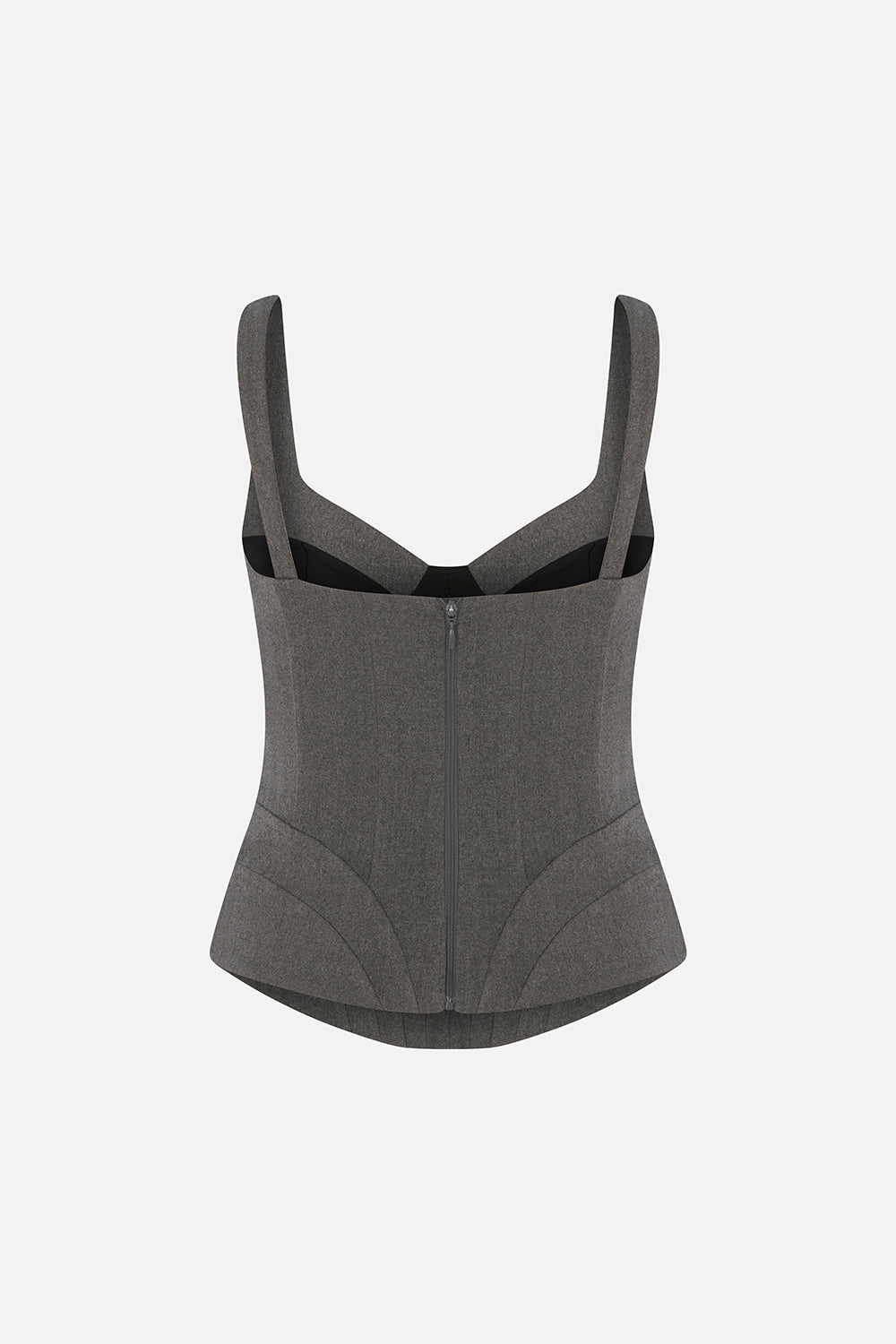 Nova Structured Corset Top in Grey