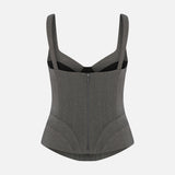 Nova Structured Corset Top in Grey