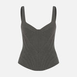 Nova Structured Corset Top in Grey