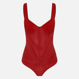 Nicole Corset Bodysuit in Red