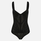 Nicole Corset Bodysuit in Black