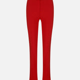 Gia Trousers with Zipper Detail in Red