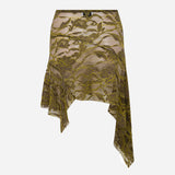 Nensi-Ruffled Lace Mini Skirt