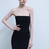 Camille - Strapless Tuxedo Maxi Dress