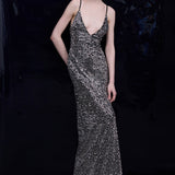 Gia - V-Neck Sequin Maxi Dress