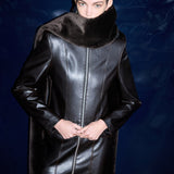 Lara - Zipper Detailed Leather Jacket