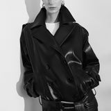 Joey - Leather Trench Jacket