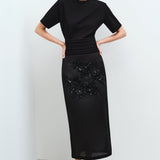 Tux - Tuxedo Belt Detailed T-Shirt in Black