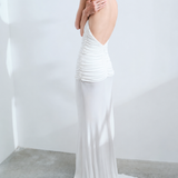 Gloria-Back Detailed Jersey Maxi Dress