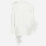 Lily-Oversized Blazer With Feathers